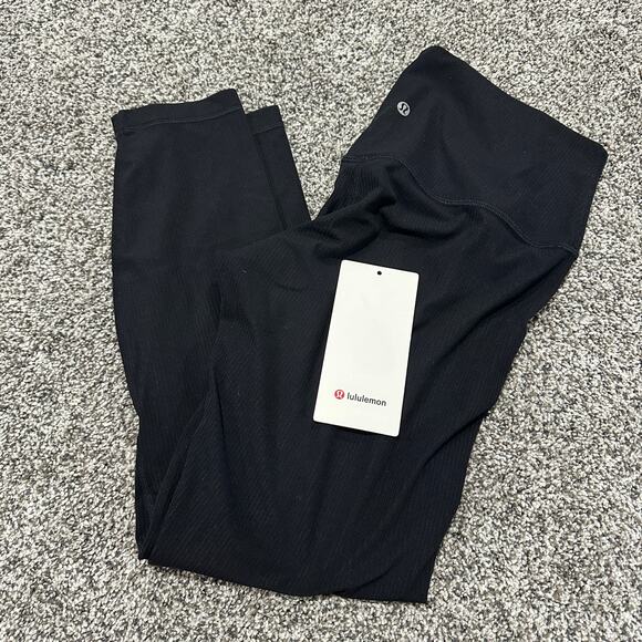 Lululemon Pants - LULULEMON Align High-Rise Ribbed Pant 25" Size 10, Black
